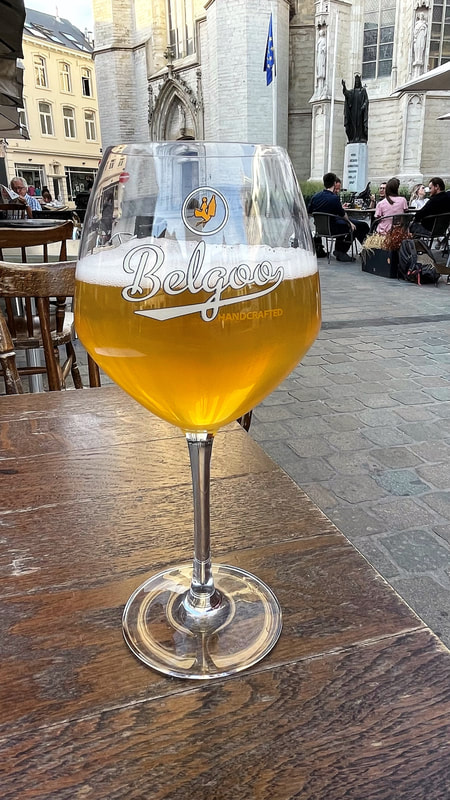 Handcrafted beer in CIty Halle in Belgium. 