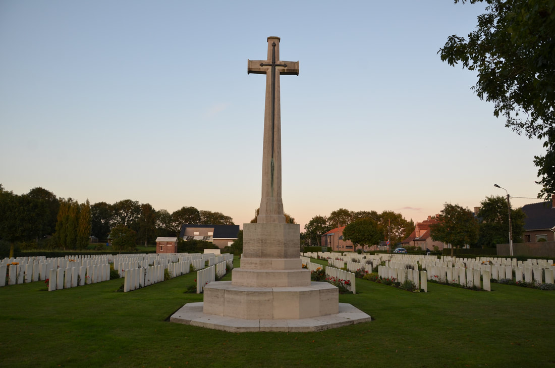 Oorlogsbegraafplaats in Ieper, België