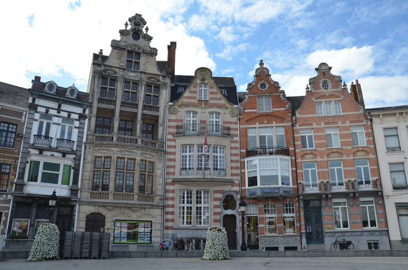 De markt in Dendermonde. België. 