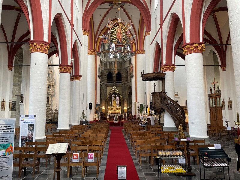 Kerk van Sint Leonard in Zoutleeuw in België. 